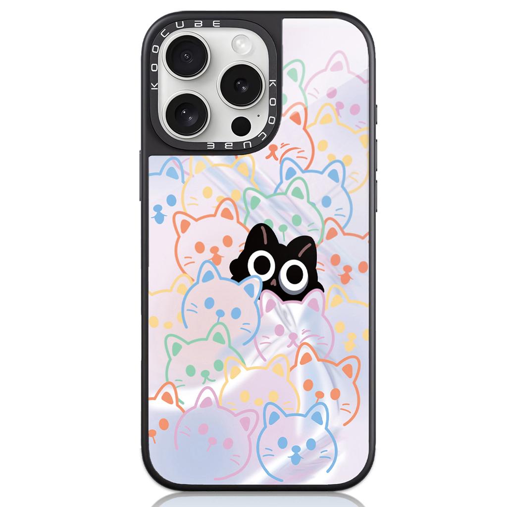 For iPhone 16 Pro Max Case High Aluminium-silicon Glass+PC+TPU Pattern Print Phone Cover Compatible with MagSafe