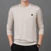 Autumn New Long-sleeved T-shirt Men's Round Neck Printed Sweatshirt for Young and Middle-aged Men