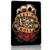 the Gambling D Texture Metal Poster Customized Wall Art Tin Sign Gift for Mancave Article Decoration Gaming Bedroom Accessories