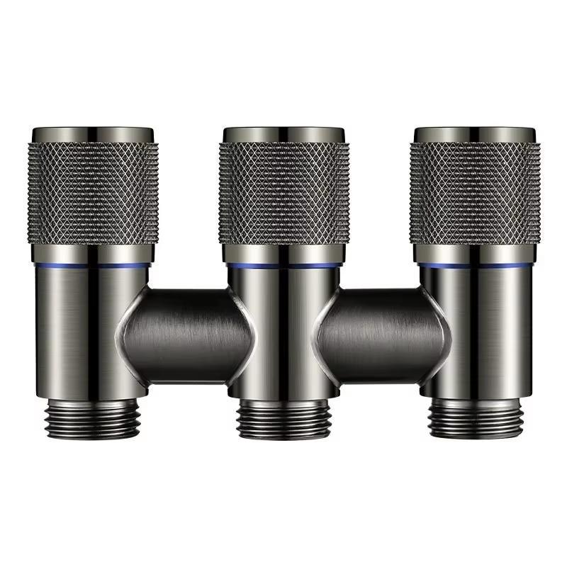 Один вход на три выхода Ванная Балкон Кухня Фитинги впускного клапана из нержавеющей стали Клапан Фитинги для унитаза Фитинги для ванной комнаты