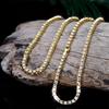 4mm Iced Out Bling Aaa Zircon 1 Row Tennis Chain Necklace Men Hip Hop Jewelry Gold Silver Color Charms