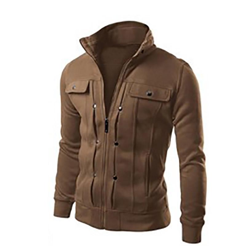 Мужская толстовка с несколькими пуговицами, декоративные толстовки, мужские толстовки с воротником-стойкой на молнии, белая, серая, черная одежда