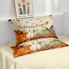 3pcs Autumn Harvest Festival Pumpkin Print Coreless Bedding Set Multi Size Bedrooms Dormitory Soft Comfortable Machine Washable