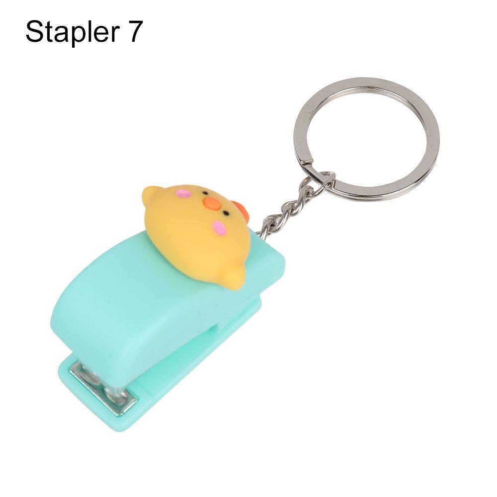 Binder Tools Cartoon Cute Stapler Paper Clips Push Clip Mini Stapler Document Binding Hoops