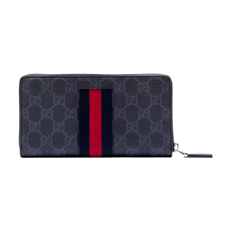 GUCCI Canvas Wallet Mens Dark Blue
