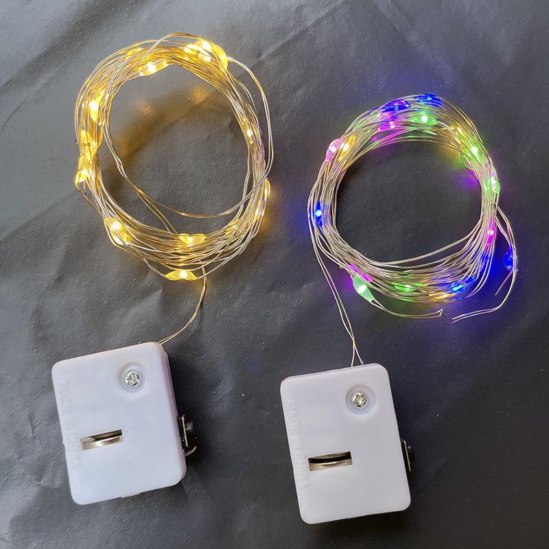 Светодиодная гирлянда на батарейках с регулируемыми цветными огнями и декоративной гирляндой