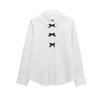 Spring New Dot Bowknot Decoration Long Sleeve Lapel Shirts 2136493 2136623 2136575