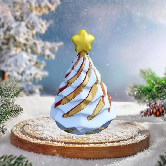 3D-печатная спиральная конусная игрушка, невозможная рождественская елка, сквозная скульптура, вихревая нить, иллюзия, снятие стресса, мини-спиральная игрушка-фиджет для дерева