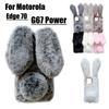 Зимний мягкий плюшевый чехол, приятный для кожи, для Moto Edge 70 60 50 Susion Stylus Neo Ultra 40 G67 Power G57/86/56/36/16/06 Чехол-кролик