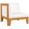 Day and Night - Day and Night Sectional Corner Sofa and Cushions White Cream Acacia Wood