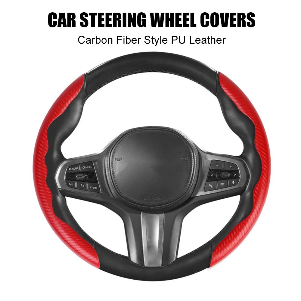 1Pair Car Steering Wheel Covers Booster Micro Fiber Leather Auto Interior Decorative Accessories Universal Car Accessories