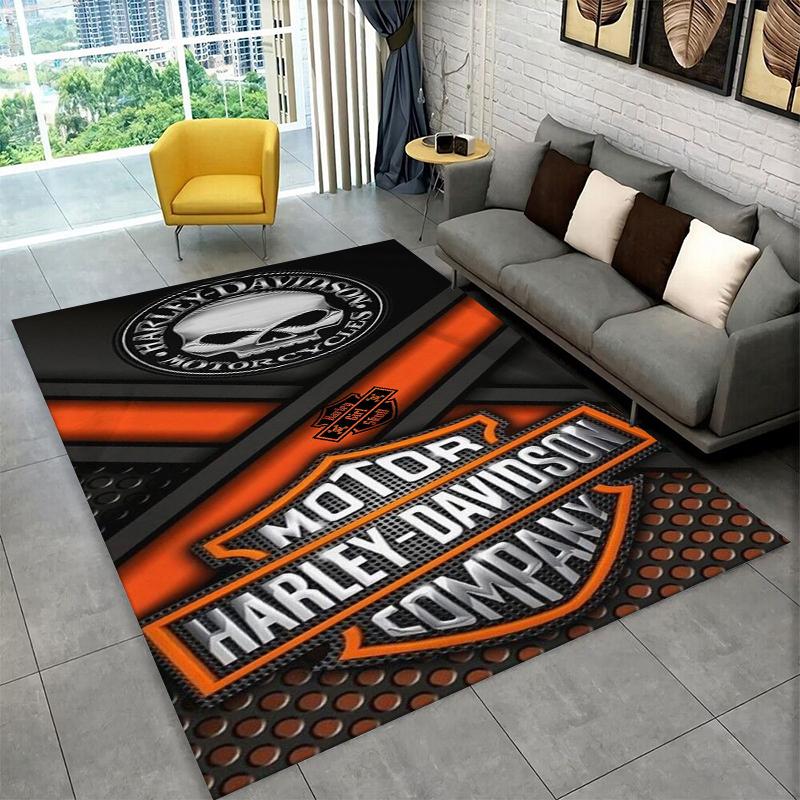 Classic H-Harley Racing Moto Carpet Rug for Playroom Bedroom Living Room Sofa Home Decor,kid Game Area Rug Non-slip Floor Mat