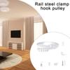 5 Meter Curtain Track Kits Flexible Designs with Quiet Rollers Metal Clip Set For Seamlessly Drapery Opening and Closing