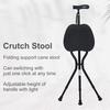Yousheng Folding Cane with Seat LED Light Portable Seat Aluminum Alloy Walking Stick 5 Height Adjustable 2-in-1 Crutch Stool Gift for Elderly