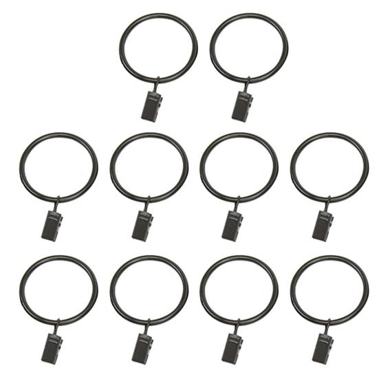 10 шт. прочные металлические зажимы для штор, простые в использовании, плавные, компактные, несущие кольца для штор