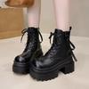 Small Man Heightened Platform Martin Boots Female Internet Celebrity Explosion British Style Comfortable Short Boots Female 2025 New Autumn and Winter