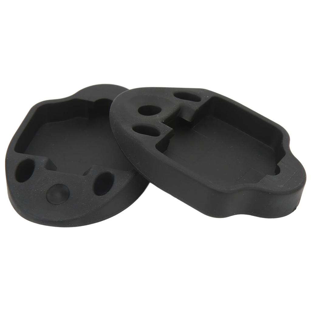 1 Pair Cycling Cleats Cover Rubber Bike Shoe Cleats Protective Cover for Mountain Bike Black