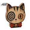 Atmospheric Retro Interior Ornaments Halloween Wooden Ornaments, Distressed Pumpkin/Cat Decorations, Desktop & Wall Unique Handcrafted Wood Decors for