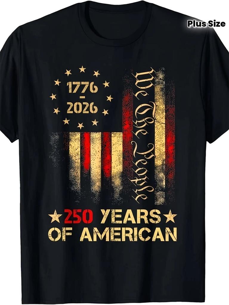 250 Years of American Pride Flag Design T-Shirt
