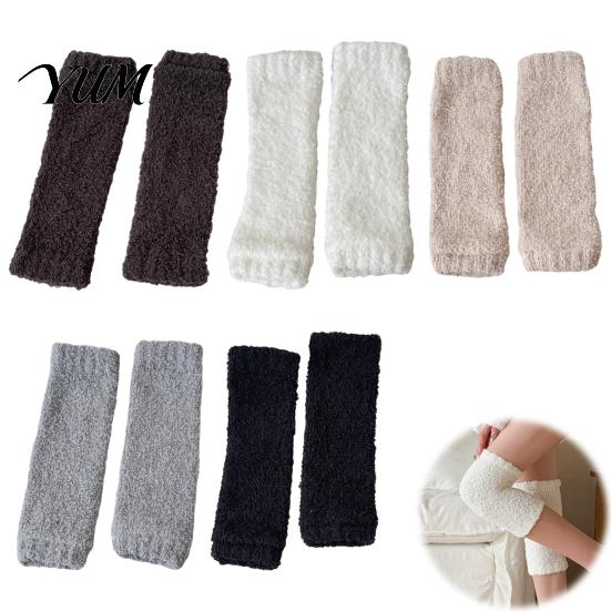 Cozy Plush Lounge Socks Thickened Thermal Knee Sleeve for Women, Winter Warm Coral Fleece Leg Warmers, Breathable Fuzzy High Pads Skiing Cycling