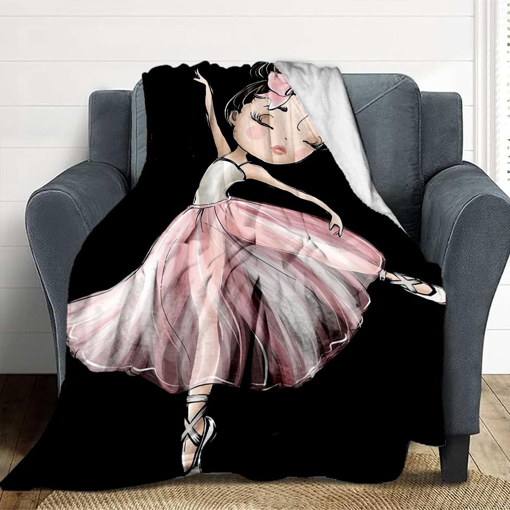 Ballerina Dance Flannel Blanket Throw Blanket Soft Warm Sofa Bed Camping Car home Decor Unique Christmas Gift C9302619