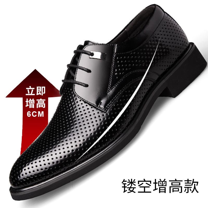 Модная Роскошная Мужская Обувь Летняя Перфорированная Повседневная Обувь Мужские Дышащие Сандалии Классические Деловые Туфли Сандалии Повседневная Кожаная Обувь