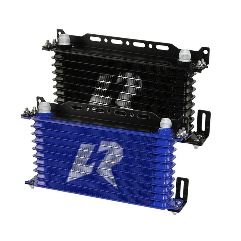AN10 10Row Aluminum Oil cooler W/ 262mm Mounting Bracket Kit Trust Type 7/8"-14 UNF accessories for vehicles Black/Blue