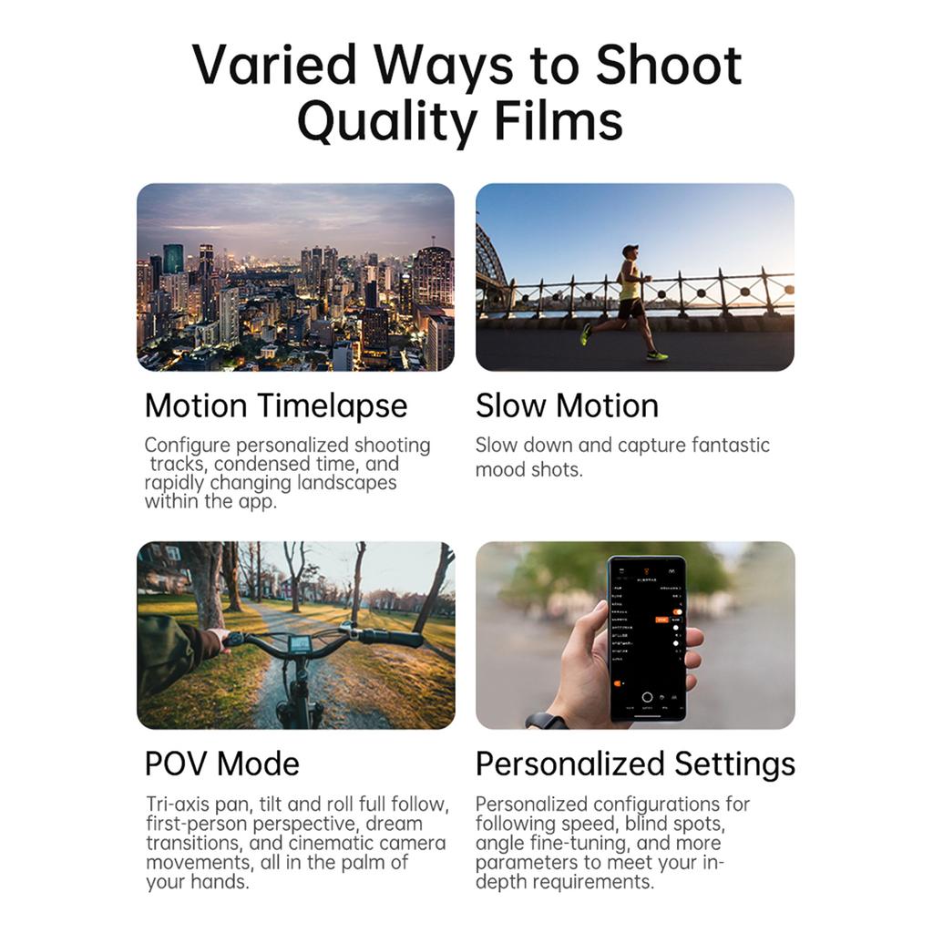 Hohem 2024 iSteady Mobile+ 3-осевой стабилизатор-подвес для смартфона, грузоподъемность 280 г/0,61 фунта