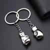 2Pcs Special Collections Boxing Gloves Keychain Anti-oxidation Practical Creative Metal Mini Boxing Gloves Keychain