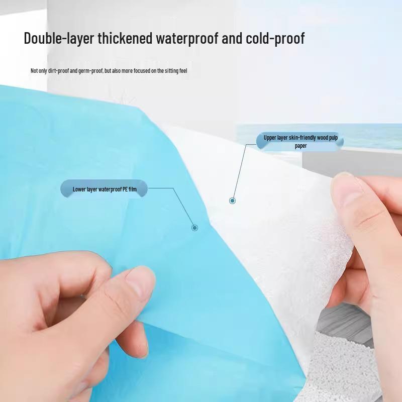 Утолщенные клейкие одноразовые накладки на сиденье унитаза для послеродового периода и путешествий