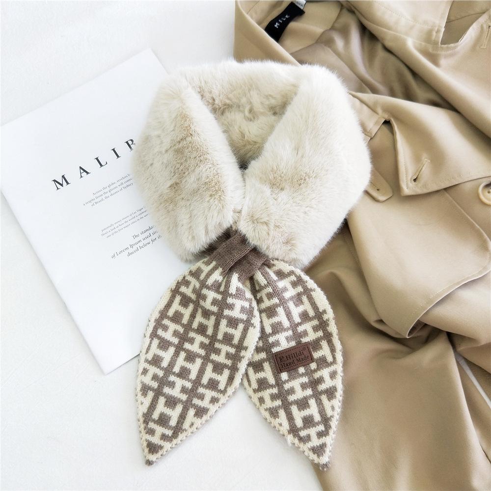 Новый шарф женский прекрасный осенне-зимний открытый теплый холодостойкий шарф защита шеи шерстяной воротник