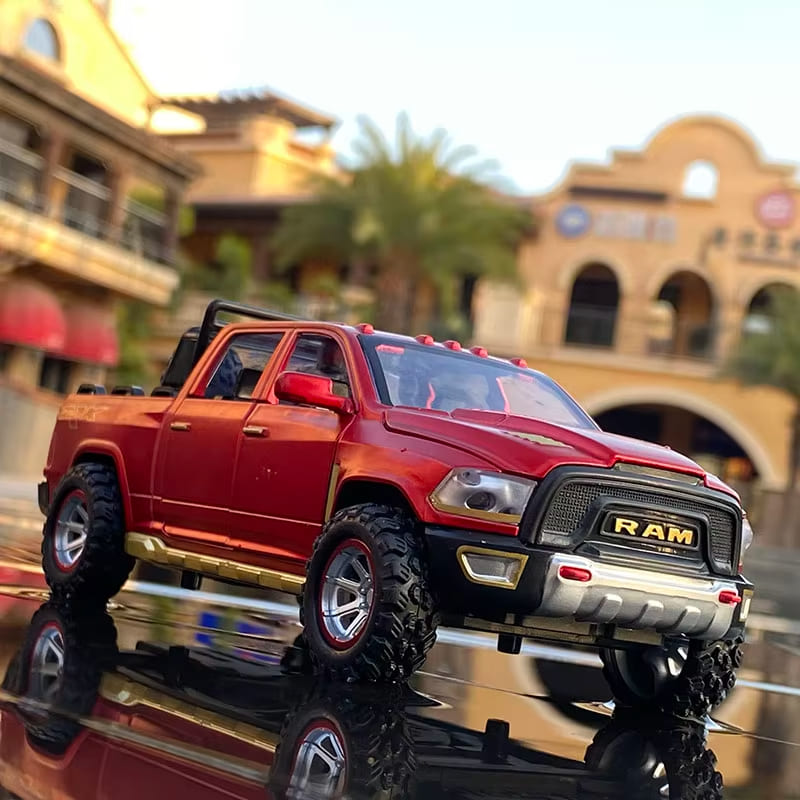 Новый 1:32 Dodge Ram TRX Пикап Грузовик Модель Легкосплавного Автомобиля Литая Игрушка Внедорожник Звук и Свет Инерционный Моделирование Детская Игрушка Подарок Мальчику