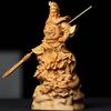 Wooden Traditional Chinese Statues of Figures from the Three Kingdoms Period of Guan Gong In Jiulong Home Decoration Crafts
