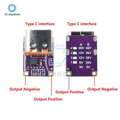 Модуль-триггер быстрой зарядки Type-C PD3.0/QC3.0 5V-20V для DIY Power Bank/Зарядного устройства для ноутбука