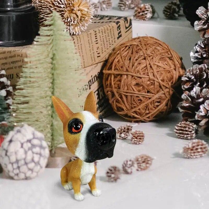 Качающиеся головы, украшения для собак, кивающая собака, трясущаяся головой, фигурка приборной панели автомобиля, настольное украшение, высокая эмуляция, изделия для собак из смолы