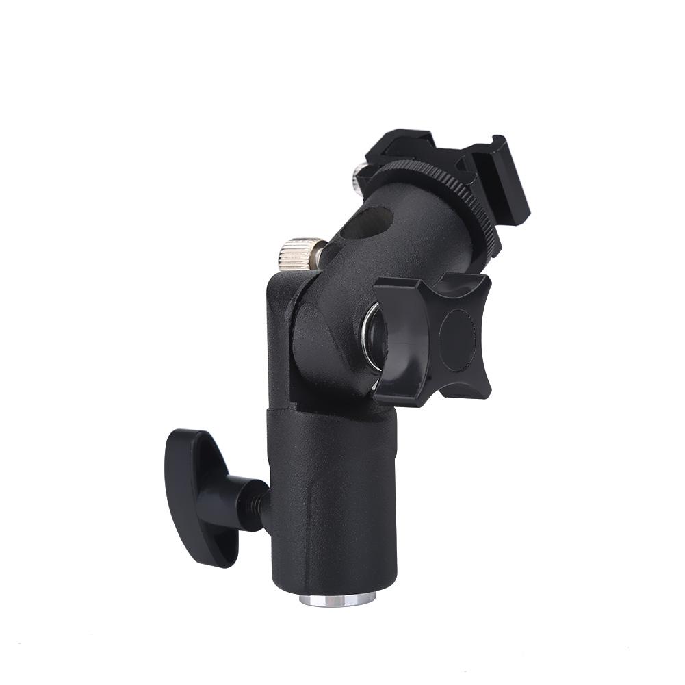 Черный кронштейн для крепления вспышки с регулируемым углом и высотой для отражающих зонтичных вспышек