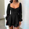 Autumn Hip Skirt Fashion Temperament Sexy Halter Strap Long-sleeved Dress Woman