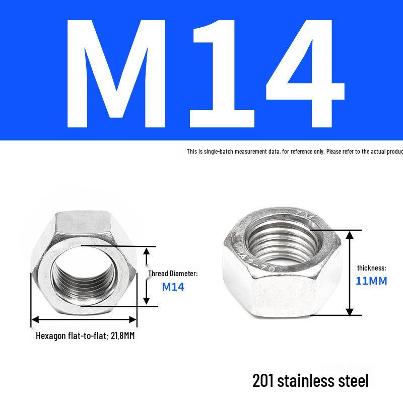 Набор шестигранных гаек из нержавеющей стали - Болты с ручной затяжкой DIN934 (M6 M8 M10 M12)