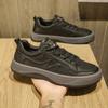Casual Leather Shoes 2025 Autumn New Men's Fashion Trend Platform Men's Shoes Student Sports Board Shoes 2025