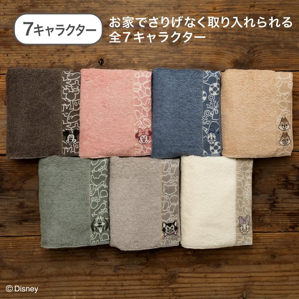 Полотенце Института банных полотенец Микки Маус Набор Fast Low Gift Japan Technology [Персонаж Диснея] #023 2, Пушистый, Впитывающий, 100% Хлопок, Линять,