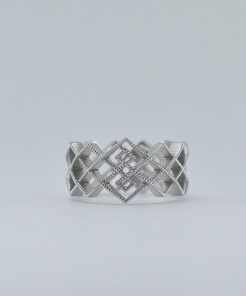 Vivus Prio Bold White Gold Silver Ring