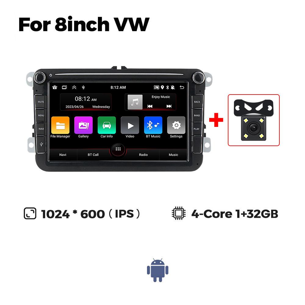 Android Carplay Автомобильный Радио Видео Плеер Для VW Volkswagen Skoda Octavia golf 5 6 touran passat B6 polo Jetta 2Din Стерео Ресивер