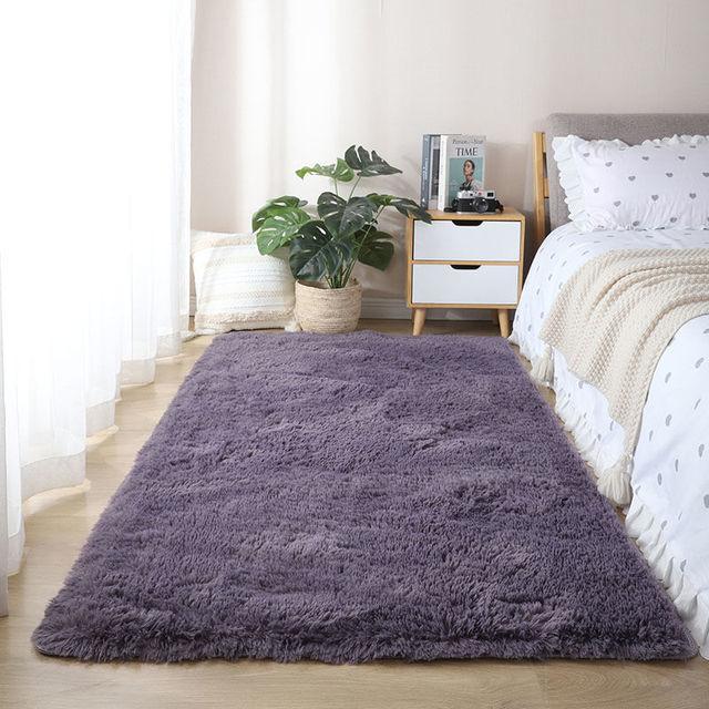 Розовый ковер для украшения комнаты, современный напольное покрытие для гостиной, коврики для зала, спальни, пушистый мягкий коврик для гостиной, волосатые нескользящие большие коврики