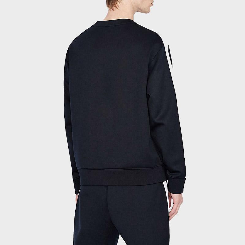 Armani Exchange Свитшот с буквенным блоком и круглым вырезом Мужские свитшоты Глубокий темно-синий 6KZMLR-ZJKQZ-1583