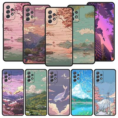 Чехол для телефона INS Korean Sunset Scenery для Samsung A13 A51 A71 A41 A31 A21S A11 A01 A03S A12 A32 A52 A22 A23 A33 A53 A73 5G