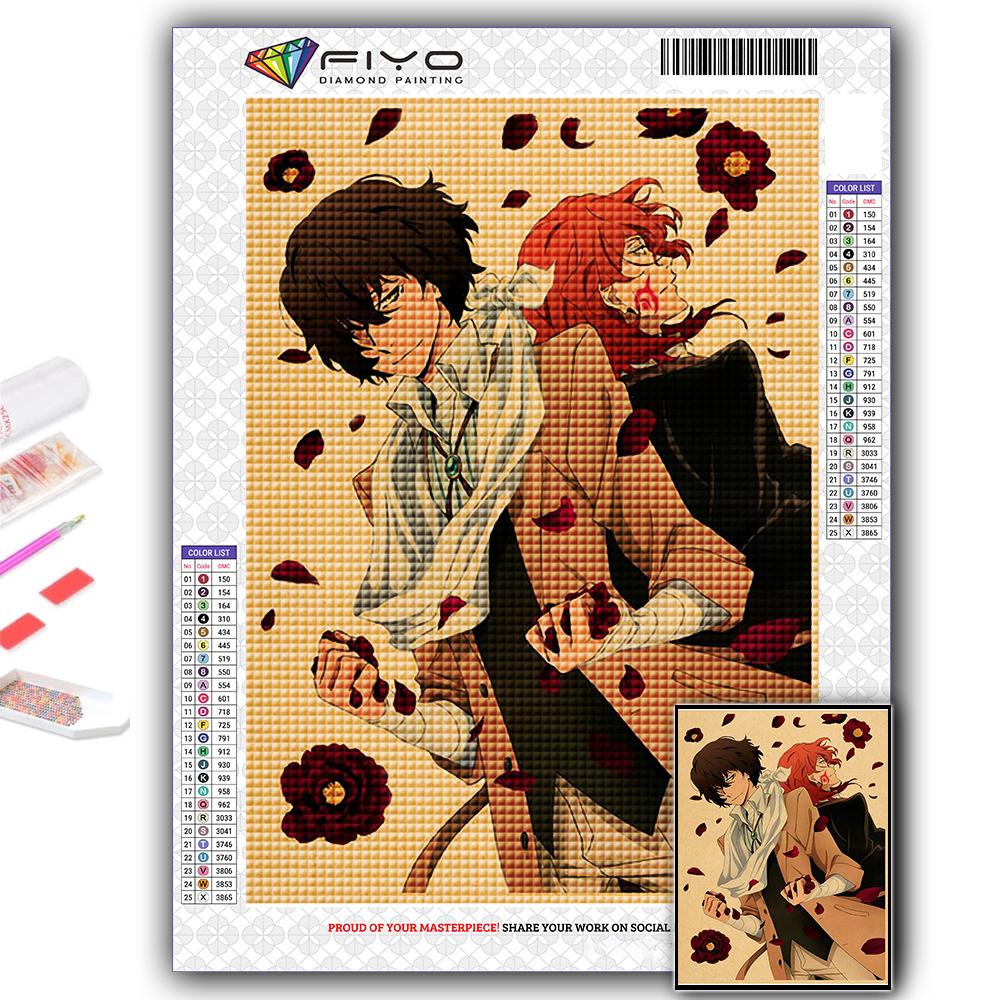 DIY 5D алмазная живопись аниме Bungou бродячие собаки набор для вышивки крестом полная дрель вышивка мозаика художественная картина стразы подарок