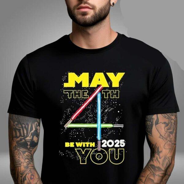 Star Wars Day 2026 May The 4th Be With You Lightsaber Unisex T-Shirt Size S-4XL