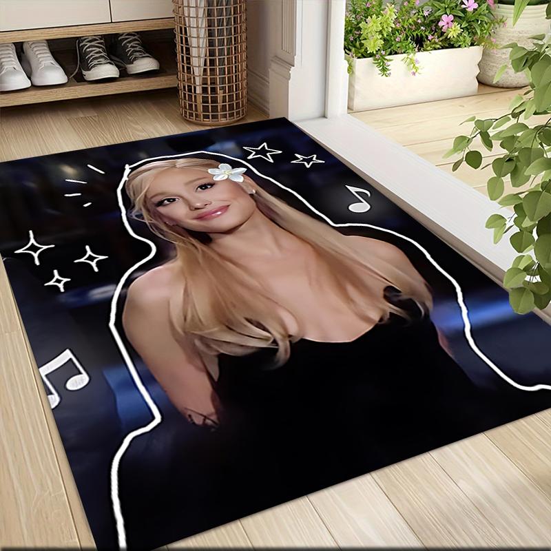 Flower Star Music Night Carpet Rug Soft Washable Antislip Home Living Room Sofa Mats Personalized Christmas Rug