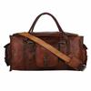 Luggage Duffel Gym Bag New Men's Brown Vintage Genuine Leather Goat Hide Travel