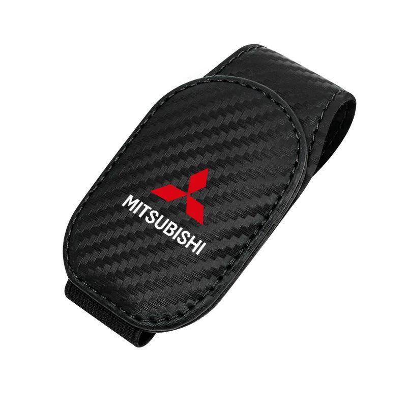 Car Sunglasses Clip Holder for Mitsubishi All Models Outlander Lancer ASX Pajero Glasses Card Ticket Storage Accessories